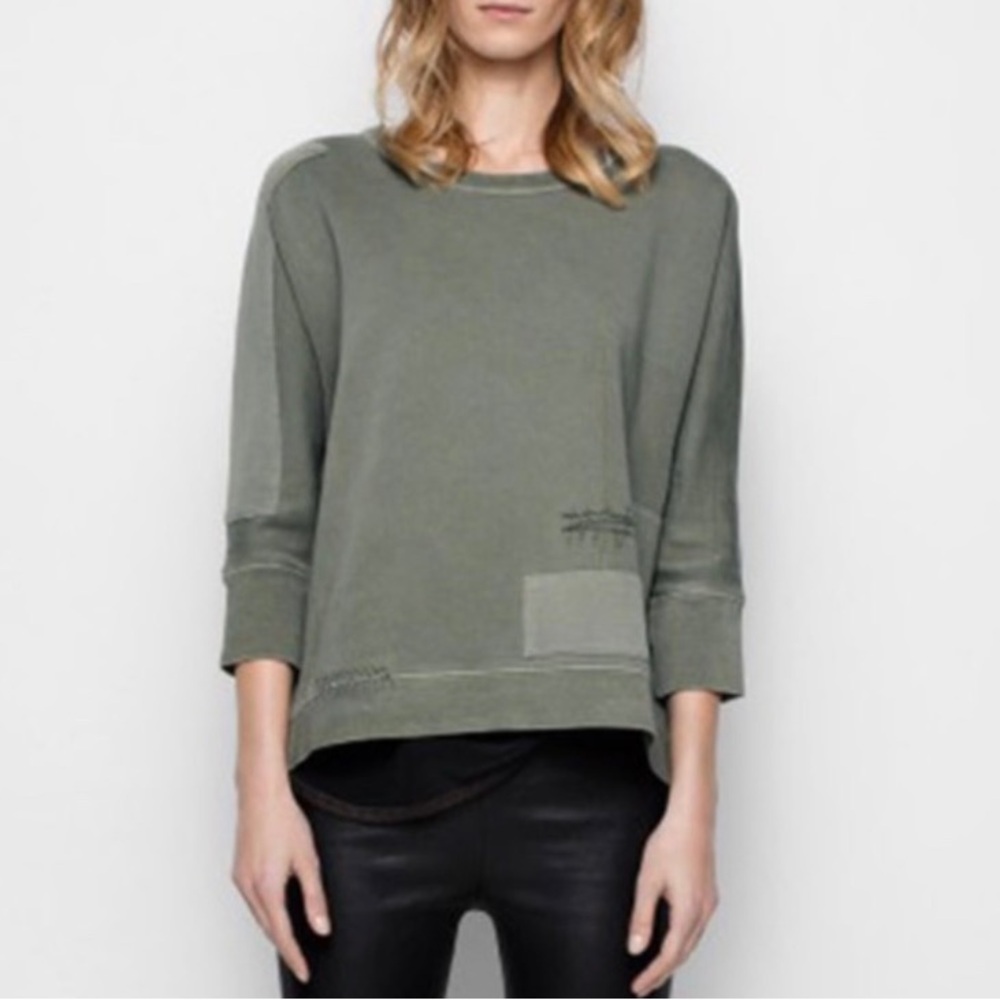 Zadig & Voltaire Athina Patch Overdyed Sweatshirt